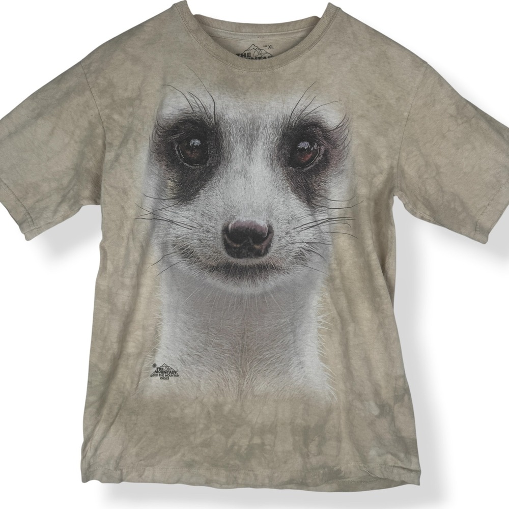 The Mountain Meerkat T Shirt Kids Size XL Nature  Earthy Animal Face Tee Cute